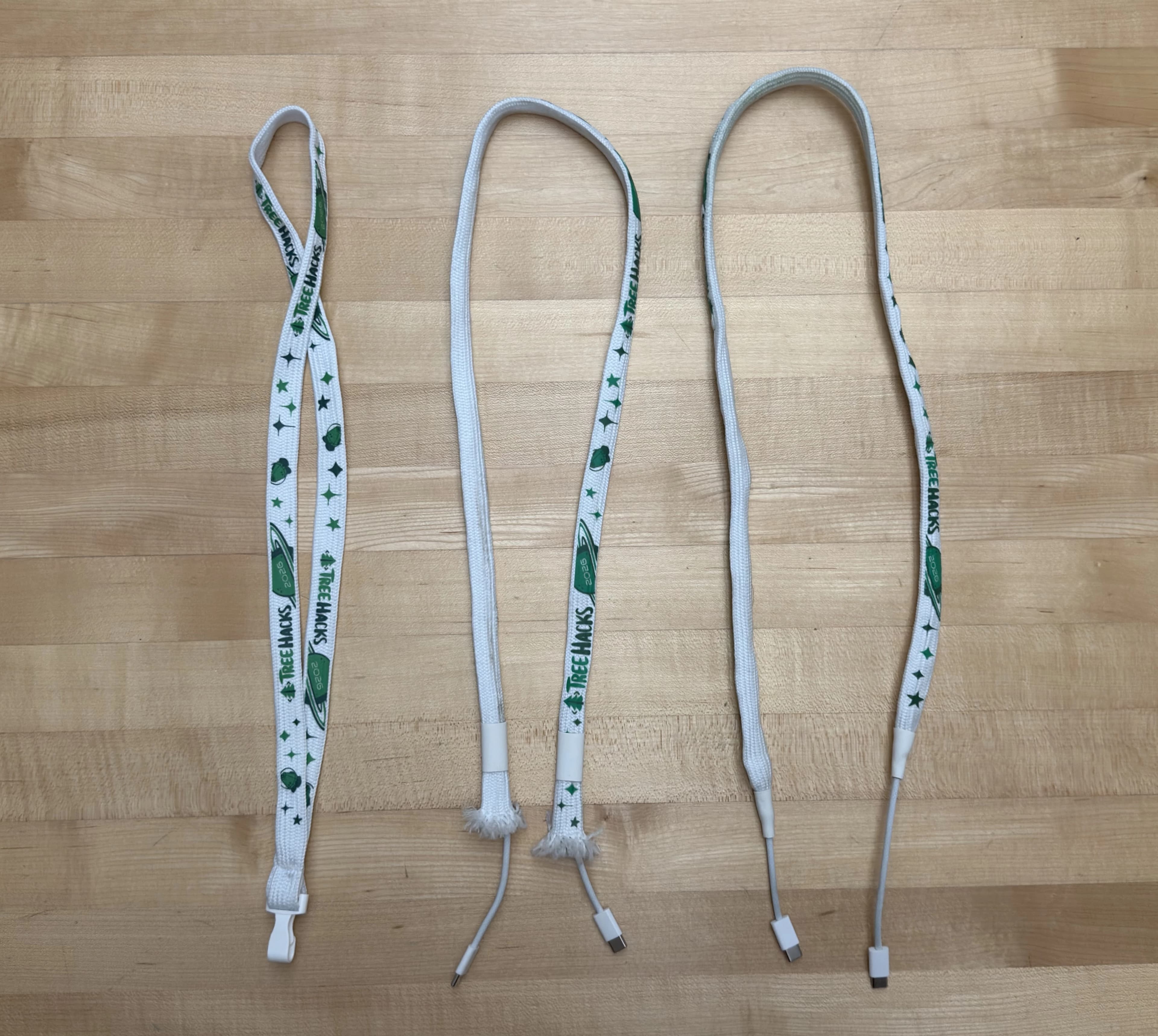 Phases of assembling the USB-C lanyards