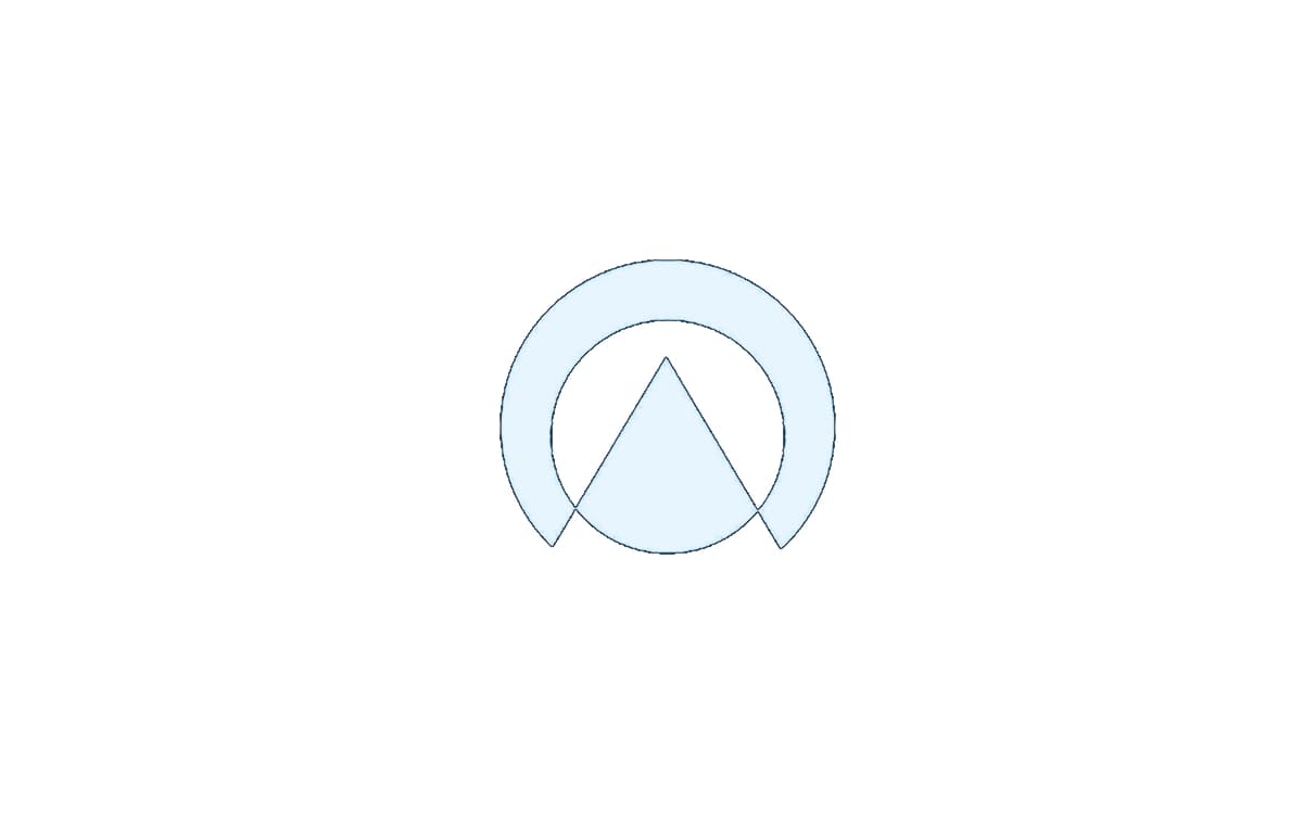 Pindrop logo, a blue circle with a triangular pin cutout, on a dark background
